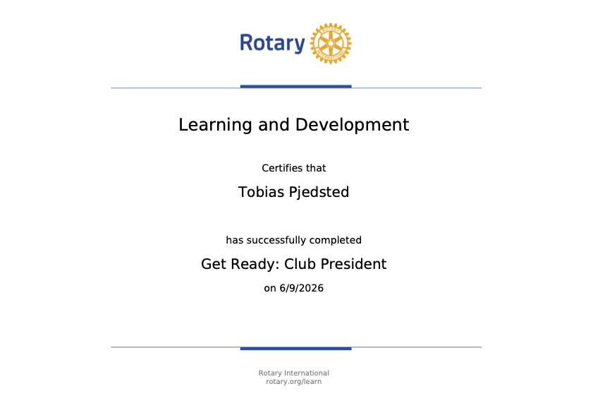Rotary Learning Certificates 5