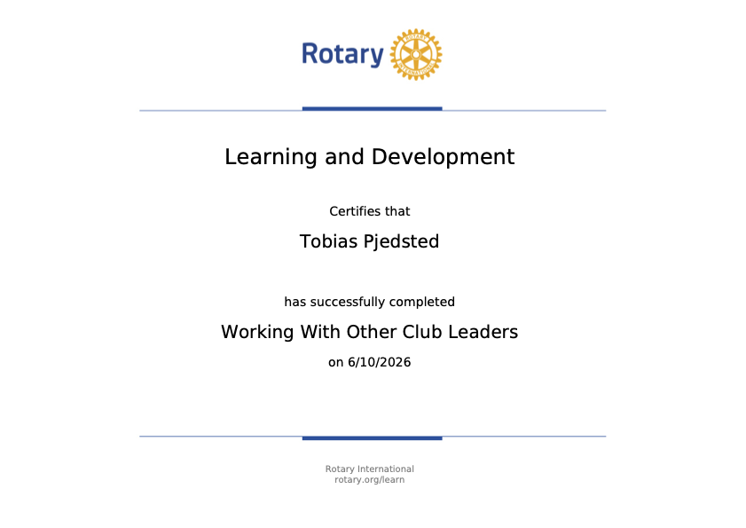 Rotary Learning Certificates 7