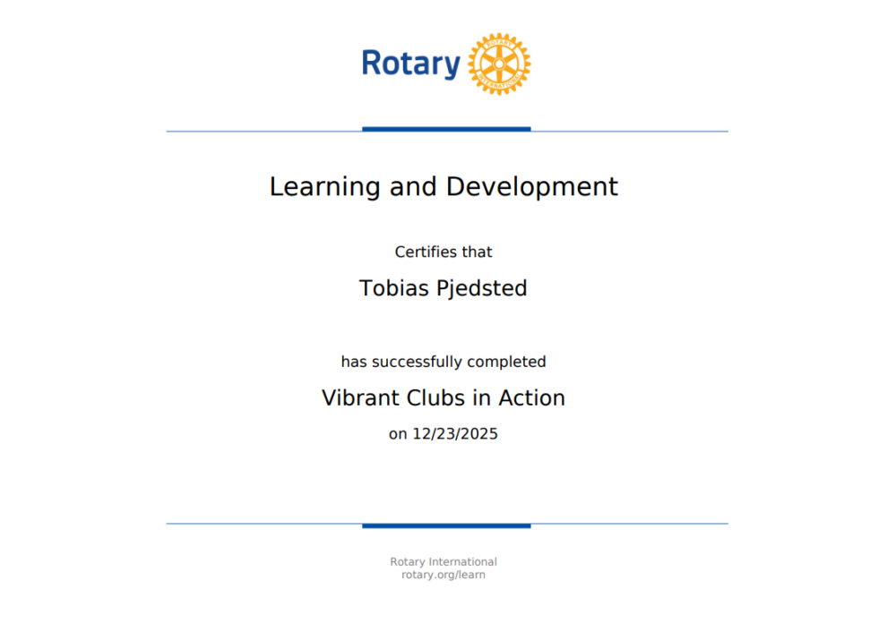 Rotary Learning Certificates 2