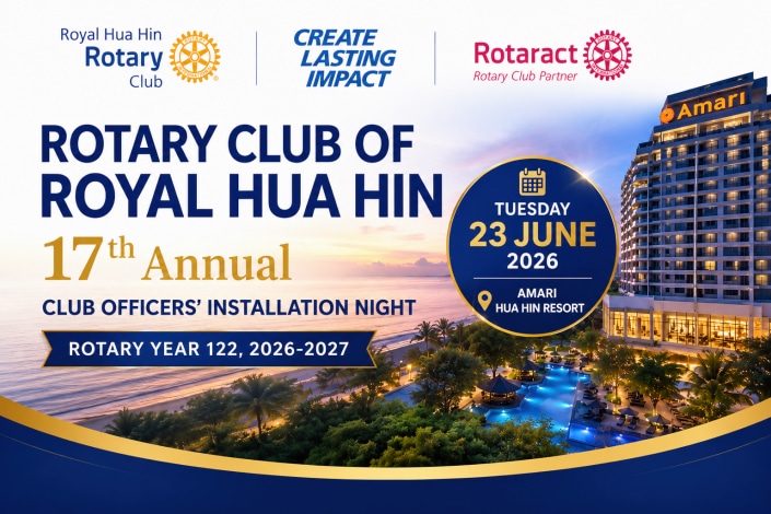rotary royal hua hin instalation party 2026